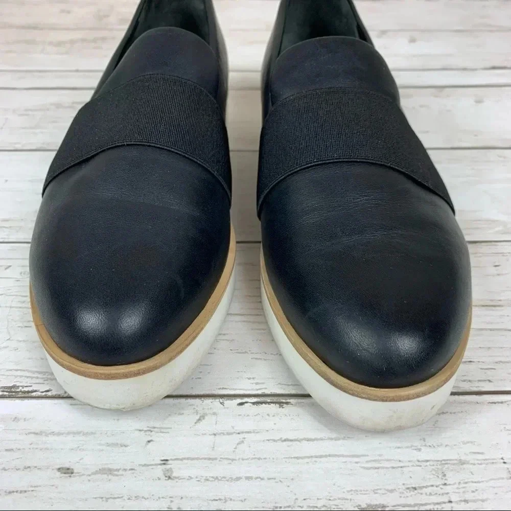 Via Spiga Tyson  Black Leather Slip-On Sneaker